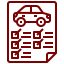 Icono de certificado de coche